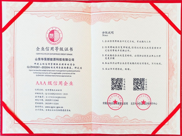 aaa級信用企業證書
